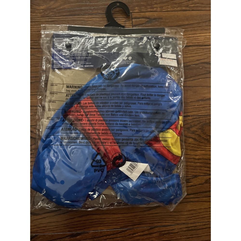 DC SUPERMAN Child Costume Jumpsuit & Cape Sz Large 10/12 - Picture 4 of 4
